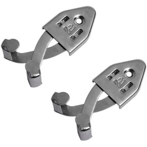 Mythrojan Metal Single Sword Wall Mounts Vertical Sword Mount Display Wall Hanger Adjustable Multifunctional Mount Wall Décor Rack for Axe, Knives - Silver, Packs of 2