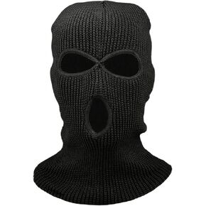 SHENHE Men's 3 Holes Full Face Cover Knitted Ski Mask Outdoor Sports Warm Knit Balaclava