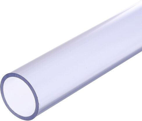 MECCANIXITY 1 1/4 Inch Clear PVC Rigid Tube Round Pipe 25.6mm ID 32mm OD 14" High Impact for Water Pipe, Aquarium, Fish Tank, Greenhouse Garden, Clear in Saudi Arabia
