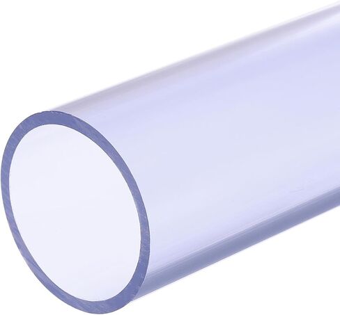 MECCANIXITY 1 1/4 Inch Clear PVC Rigid Tube Round Pipe 25.6mm ID 32mm OD 14" High Impact for Water Pipe, Aquarium, Fish Tank, Greenhouse Garden, Clear in Saudi Arabia