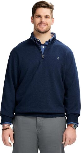 IZOD Men's Big and Tall Advantage Performance Quarter Zip Fleece Pullover Sweatshirt in Saudi Arabia