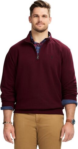 IZOD Men's Big and Tall Advantage Performance Quarter Zip Fleece Pullover Sweatshirt in Saudi Arabia