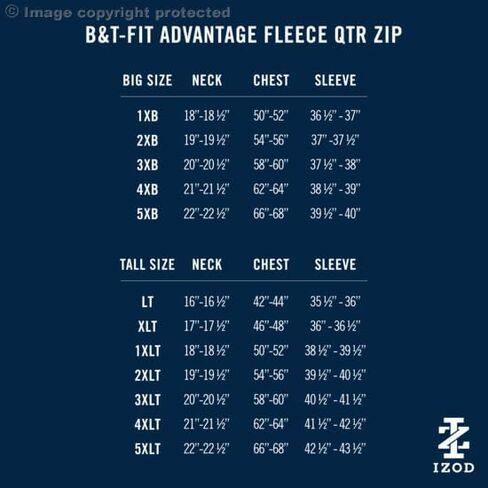 IZOD Men's Big and Tall Advantage Performance Quarter Zip Fleece Pullover Sweatshirt in Saudi Arabia