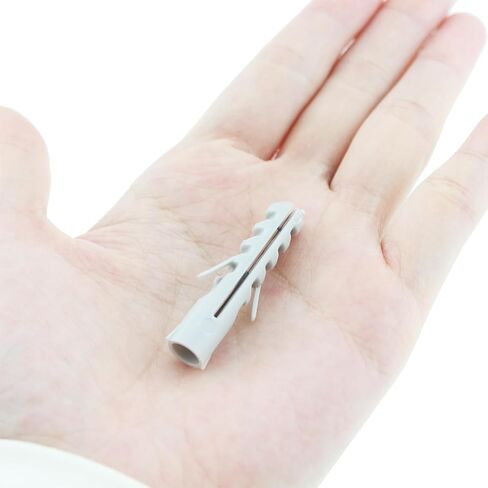TAODAN 100pcs 6x30 Expansion Pipe Plastic Self-Tapping Screw Cap Wall Plug White PE Nylon Wall Anchor in Saudi Arabia