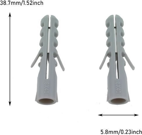 TAODAN 100pcs 6x30 Expansion Pipe Plastic Self-Tapping Screw Cap Wall Plug White PE Nylon Wall Anchor in Saudi Arabia