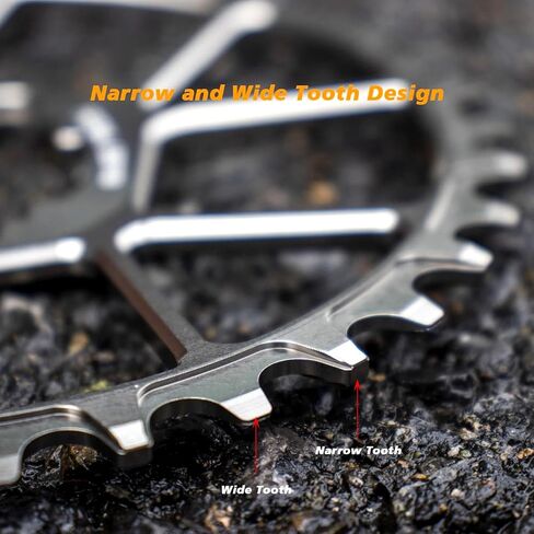 MTB Bike Chainring Wide Narrow Teeth Chainwheel 8/9/10/11S Mountain Bicycle ChainWheel 32/34/36/38T Ultralight 55g 3-Nail (38T Black) in Saudi Arabia