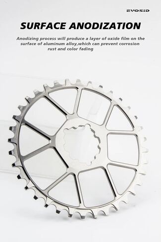 MTB Bike Chainring Wide Narrow Teeth Chainwheel 8/9/10/11S Mountain Bicycle ChainWheel 32/34/36/38T Ultralight 55g 3-Nail (38T Black) in Saudi Arabia