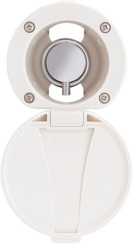 Aidack- صمام تحكم مجوف (خلاط ساخن/بارد)، كوب وغطاء أبيض دافئ، مقبض Aidack من الكروم - 136-1711-CW-W in Kuwait