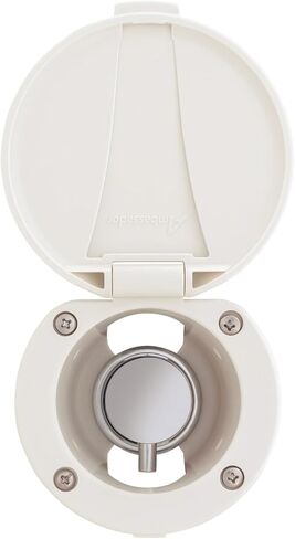 Aidack- صمام تحكم مجوف (خلاط ساخن/بارد)، كوب وغطاء أبيض دافئ، مقبض Aidack من الكروم - 136-1711-CW-W in Kuwait