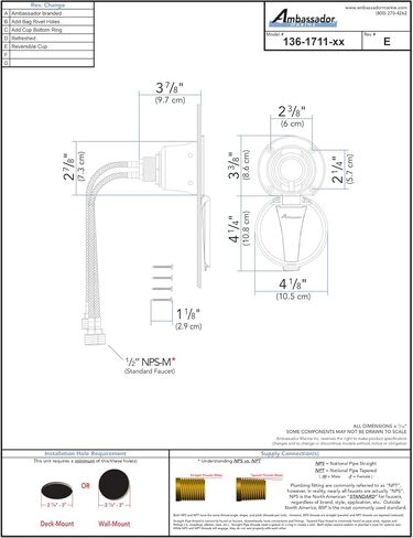 Aidack- صمام تحكم مجوف (خلاط ساخن/بارد)، كوب وغطاء أبيض دافئ، مقبض Aidack من الكروم - 136-1711-CW-W in Kuwait