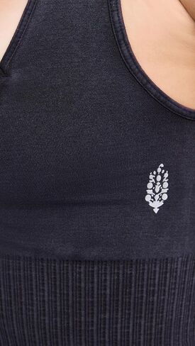 Free People Women's Square Neck Good Karma Bra, Black, M-L in Saudi Arabia
