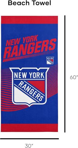 Northwest NHL Officially Licensed New York Rangers 30" x 60" Microfiber Beach Towel in Saudi Arabia