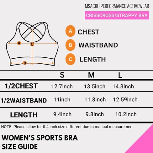 Cross Back Sports Bra for Women,Padded Strappy Medium Impact Support Yoga Bra for Workout Fitness in Saudi Arabia