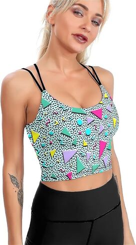 High Impact Sports Bras for Women Longline Padded Workout Running Crop Tops Support Yoga Tank Top Outfits for Women in Saudi Arabia