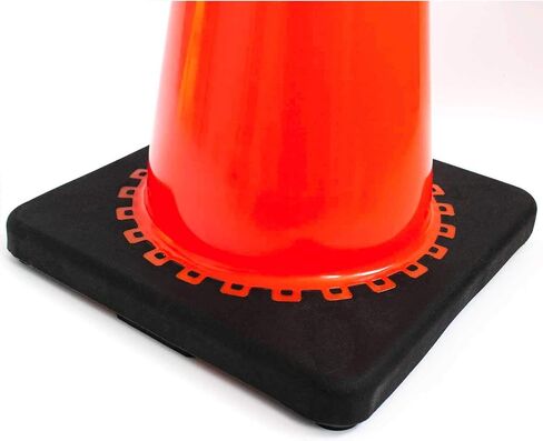 (Set of 6) RK 28" Orange Safety Traffic PVC Cones with 6" + 4" Reflective Collars,Black Base (6 Cones) in Saudi Arabia