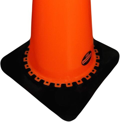 (Set of 6) RK 28" Orange Safety Traffic PVC Cones with 6" + 4" Reflective Collars,Black Base (6 Cones) in Saudi Arabia