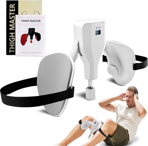 الفخذ ماستر 22-77 رطل، ساق مقاومة قابلة للتعديل وتمارين قوة الفخذ الداخلية، مدرب كيجل مشكل الورك، جهاز تقوية أرضية الحوض مع حزام ووسادة للرجال والنساء للتمرين in Kuwait