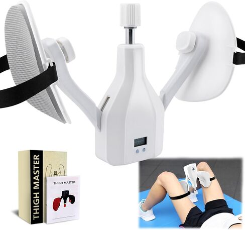 الفخذ ماستر 22-77 رطل، ساق مقاومة قابلة للتعديل وتمارين قوة الفخذ الداخلية، مدرب كيجل مشكل الورك، جهاز تقوية أرضية الحوض مع حزام ووسادة للرجال والنساء للتمرين in Kuwait