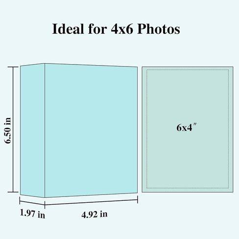 ألبوم صور Vienrose مقاس 4 × 6 يحتوي على 100 صورة للتخزين مناسبة لذكرى الزفاف العائلية وإجازة الطفل، باللون الأسود in Kuwait