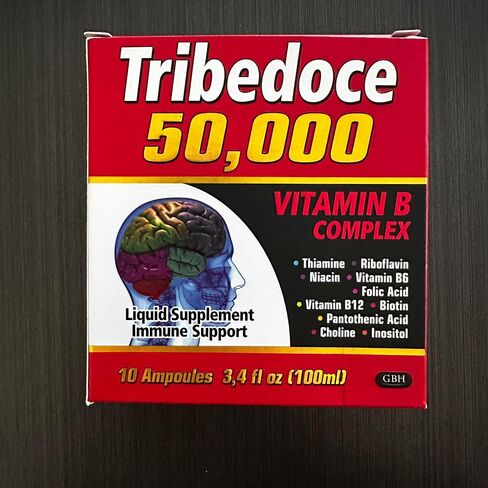 50000 - مكمل سائل فيتامين ب المركب، دعم المناعة، غير معدل وراثيًا، 10 أمبولات (3.4 أونصة سائلة / 100 مل) in Kuwait