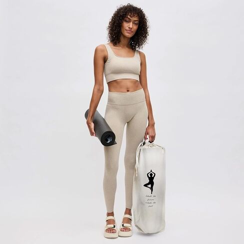 Yoga Mat Bag Cover -100% Cotton Lightweight,Washable Yoga Dust Bag With Adjustable Strap in Saudi Arabia
