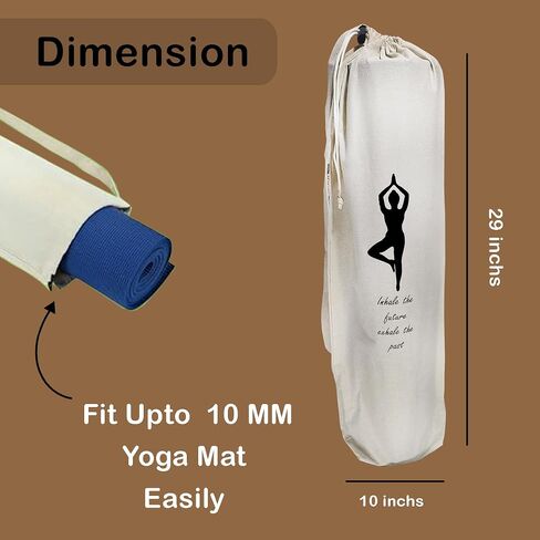 Yoga Mat Bag Cover -100% Cotton Lightweight,Washable Yoga Dust Bag With Adjustable Strap in Saudi Arabia