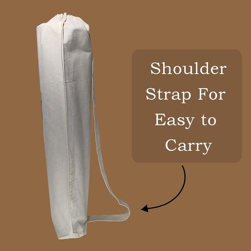 Yoga Mat Bag Cover -100% Cotton Lightweight,Washable Yoga Dust Bag With Adjustable Strap in Saudi Arabia