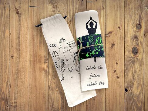 Yoga Mat Bag Cover -100% Cotton Lightweight,Washable Yoga Dust Bag With Adjustable Strap in Saudi Arabia