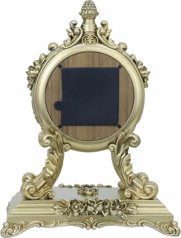 15''H الباروك نمط ساعة مكتب رف Clcok بطارية تعمل الراتنج الروكوكو الذهبي العتيقة ساعة الذكرى Clcok لغرفة المعيشة غرفة نوم ديكور مكتب in Kuwait