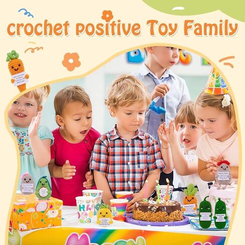 2PCS Positive Potato & Emotional Support Pickle Crochet Dolls,Mini Funny Knitted Wool Toy with Positive Card.Cute Crochet Doll Cheer Up Gift for Friends,Parties,Christmas Decoration and Encouragement in Saudi Arabia