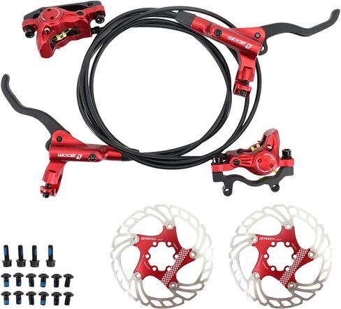 DJC Hydraulic Brake 2 Pistons Caliper MTB with Bike Floating Rotor Disc 160mm Left Front Right Rear Oil Brake HB875 Double Pistons in Kuwait