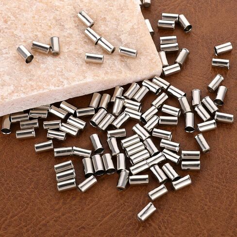 100 Pieces Bike Brake Cable End Caps, 5mm Silver Bike Cable End Caps Brass Material Bicycle Cable End Caps Cable Housing Bike Parts Cable Crimps for Road Mountain Bicycle in Saudi Arabia