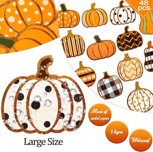48 Pieces Thanksgiving Pumpkin Cutouts Classroom Bulletin Board Decorations Home Sweet Pumpkins Accents for Fall Celebrations Halloween Thanksgiving Day Party Supply in Saudi Arabia