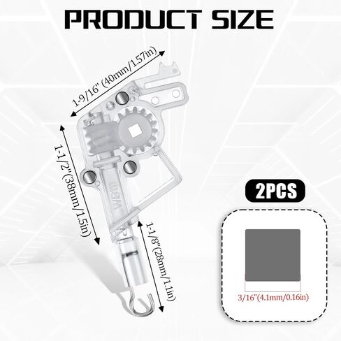 عصا Tilter Rod Tilter لـ 2 "ستائر أفقية منخفضة المظهر آلية إمالة خطاف اتصال شديدة التحمل منخفضة المظهر عصا Tilter مع تروس مربعة الشكل ستائر منخفضة السكك الحديدية ملحقة in Saudi Arabia