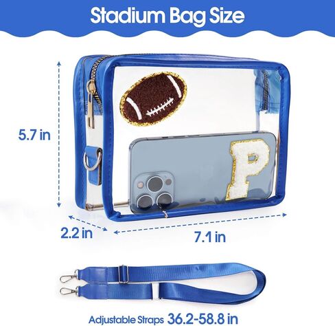 Clear Stadium Bag, Personalized Letter Initial Crossbody Bag, Clear Purse for Women Girl Sport Games Concerts Gift in Kuwait