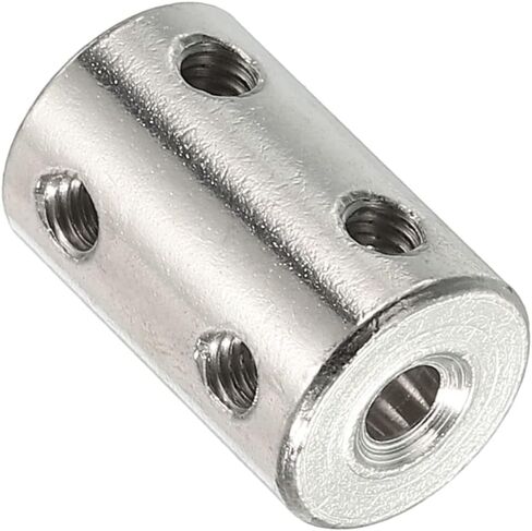 PATIKIL Shaft Coupler Connector L22 x D14 5mm to 6mm Bore Rigid Coupling Stainless Steel Shaft Joint w Screw,Wrench for 3D Printers Silver 2Pack in Saudi Arabia
