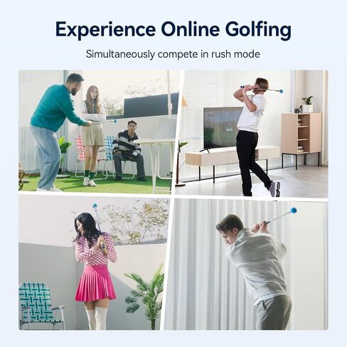 PHIGOLF Phigolf2 Golf Simulator with Swing Stick for Indoor & Outdoor Use, Golf Swing Trainer with Upgraded Motion Sensor & 3D Swing Analysis, Compatible E6 Connect APP, Works with Smartdevices in Saudi Arabia