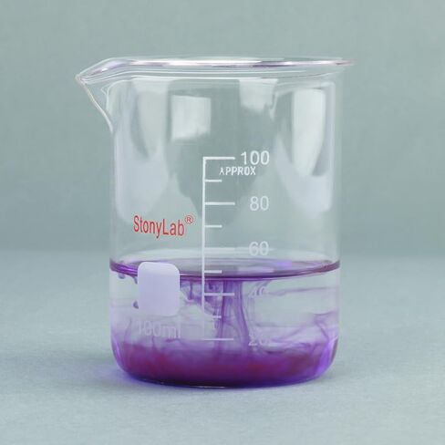 stonylab Graduated Glass Beaker Set, Borosilicate Glass Lab Beakers in 5 Sizes, 5 ml/10 ml/25 ml/50 ml/100 ml, Combo Pack in Saudi Arabia