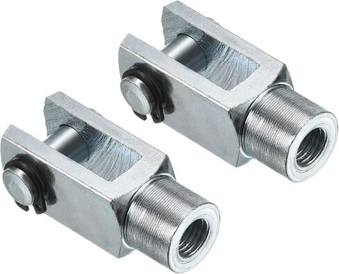 PATIKIL M10x1.25 Air Cylinder Rod Clevis End, 2 Pack Female Thread Y Connector 52mm Length for Air Cylinder Foot Mounting Work, Silver in Saudi Arabia