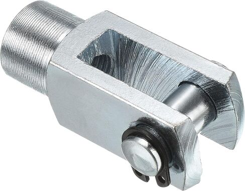 PATIKIL M10x1.25 Air Cylinder Rod Clevis End, 2 Pack Female Thread Y Connector 52mm Length for Air Cylinder Foot Mounting Work, Silver in Saudi Arabia