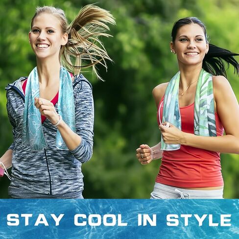 Cooling Towel(40"x12") Breathable Chilly Towel,Ice Towel,Microfiber Towel,Sun Protection,Easy Clean - for Yoga,Sport,Running,Workout,Gym,Biking,Hiking,Camping,Fitness & More Activities in Saudi Arabia
