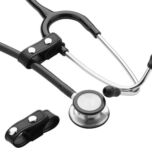 Beautyflier Adjustable Stethoscope Clip for All Models: Littmann, ADC, MDF, Adscope, Stethoscope Securing Safety Clip Perfect for Physicians, Nurses, EMT (Black, Elastic, 2pcs) in Saudi Arabia