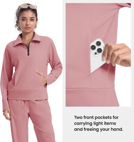Rdruko Lounge Sets For Women 2 Piece Outfits Sweatsuit Half Zip Sweatshirts and Wide Leg SweatPants Tracksuit in Saudi Arabia