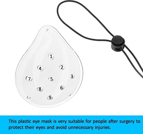 4 Pcs Plastic Eye Shield, Clear Eye Patch with Adjustable Strap Eye Surgery Covering Breathable After Surgery Eye Protections for Patient Men Women, Eye Care Supplies for Eye Post-Operative Recovery in Saudi Arabia