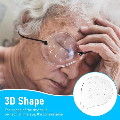 4 Pcs Plastic Eye Shield, Clear Eye Patch with Adjustable Strap Eye Surgery Covering Breathable After Surgery Eye Protections for Patient Men Women, Eye Care Supplies for Eye Post-Operative Recovery in Saudi Arabia