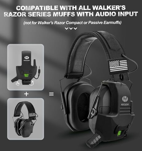 2 Pack W01 Walkie Talkies Compatible with Walker's Razor Slim Electronic Ear Muffs, Outdoors Hunting Shooting Construction Sites Work Shop in Saudi Arabia