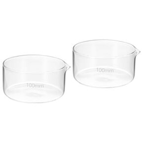 PATIKIL 1000ml Crystallizing Dish, 2 Pcs Borosilicate Glass Crystallizing Dished with Spout Flat Bottom Lab Dish Evaporation Dishes Transparent for Laboratory Kitchen Science Classroom