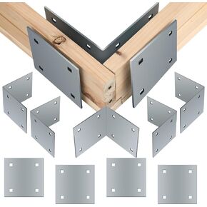 Blulu 8 Pcs Dock Hardware Include Inside Corners and Backer Plates Heavy Duty Dock Hardware Brackets Hardware Back Plates Hot Dip Galvanized Steel Dock Inside Corner Kit Hardware Stationary
