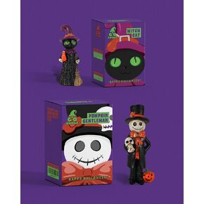 Skeleton Bride and Groom 6.4'' - Dia De Los Muertos Figurines Day of The Dead Decorations Till Death Do US Part Decor - Halloween Gothic Wedding Cake Topper Decor (Skeleton Couple)