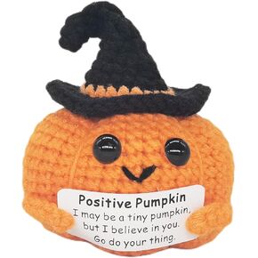 Funny Gifts Positive Crochet Knitting Animal Vegetable with Positive Card Handmade Crochet Gifts for Friend Coworker Student Teacher